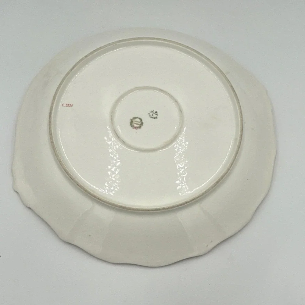 J.P. Limoges Porcelain Floral Decorative Plate/platter Gold Trim C.3330
